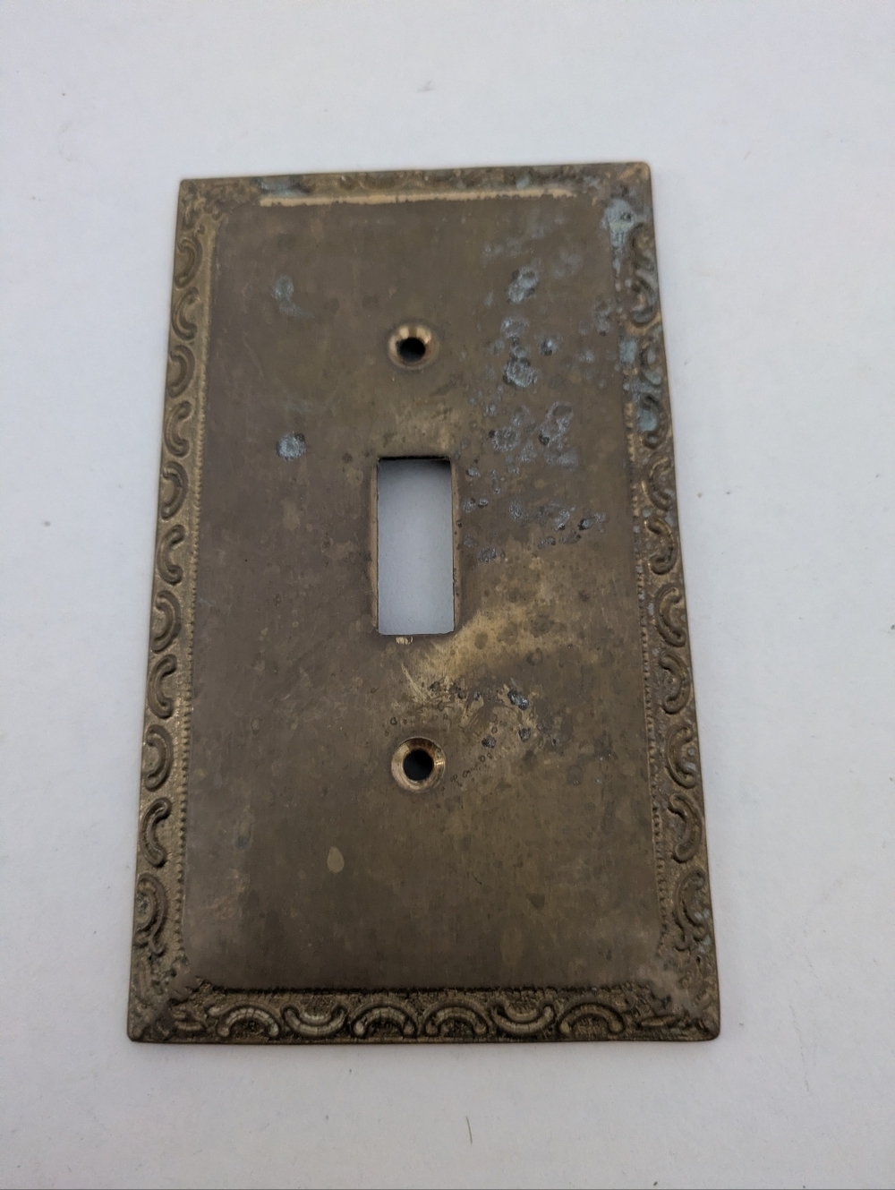 VTG Gatco Brass/ Gold Light Switch Cover Made in Taiwan